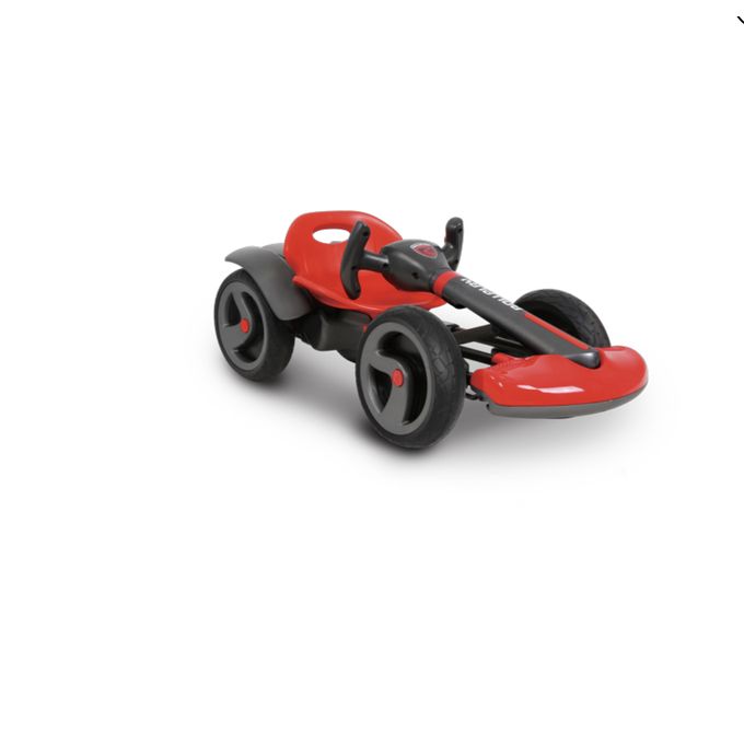 Rollplay Flex Kart 6-Volt Folding 2MPH Ride-on Vehicle Toy With Rubber Traction Strips For Boys And Girls 2 To 5, Red