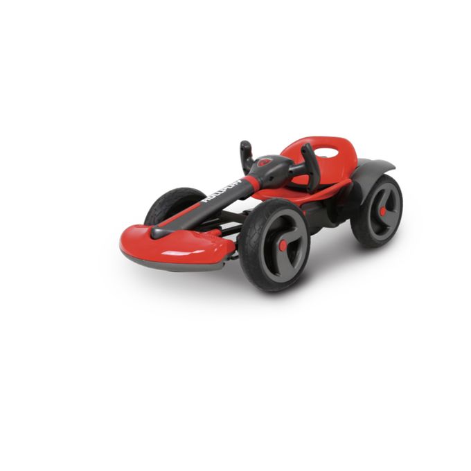 Rollplay Flex Kart 6-Volt Folding 2MPH Ride-on Vehicle Toy With Rubber Traction Strips For Boys And Girls 2 To 5, Red